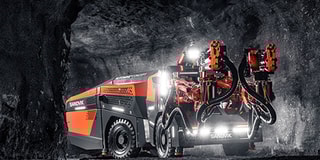 AutoMine® concept underground drill in an underground mine
