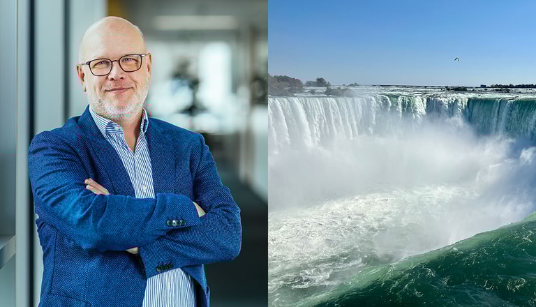 Alex Nieuwpoort, President of Wolfram Bergbau- und Hütten in Austria, and Niagara Falls. 